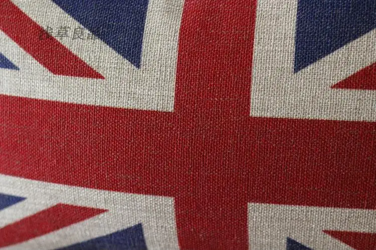 Льняная красная наволочка с флагом Англии для подушки Union Jack домашняя