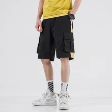 Новинка года; летние мужские повседневные шорты в Корейском стиле с карманом в стиле «пять-ди»; большие размеры; повседневные шорты в стиле Харадзюку