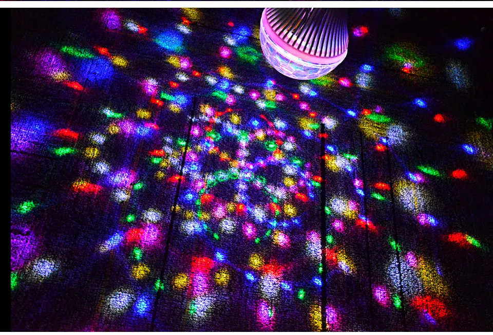 Вт 5 светодио дный Вт 9 Вт E27 светодиодная лампа Авто вращающийся и звуковой контроль магический хрустальный светодио дный шар светодиодный сценический свет для DJ дискотевечерние KTV праздничная атмосфера