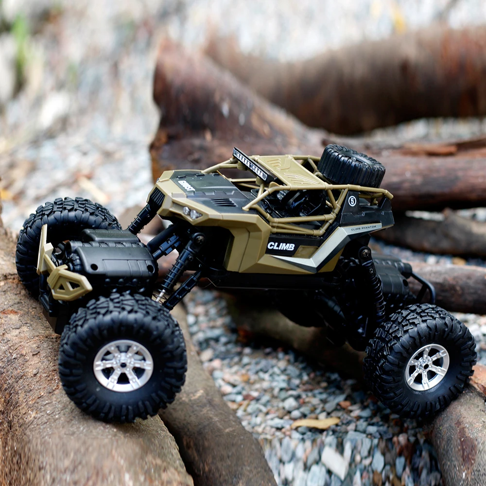 GizmoVine 2,4 г 4WD RC автомобиль двойные двигатели Bigfoot автомобиль дистанционного Управление игрушки 1/16 Водонепроницаемый RC Desert багги грузовик грязи велосипед для детей