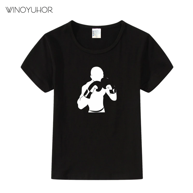 T-Shirts hot Kick Boxing Sports Fighter Kids Funny T-Shirts Summer Children Cotton Baby Clothes Boys/Girls Casual Cool Tops Tees T-Shirts discount