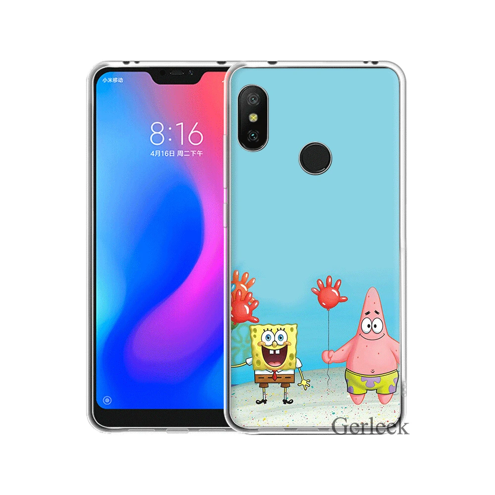 Чехол для мобильного телефона Xiaomi Redmi Note 6 7 3 Pro 4 4X 5 5A чехол Губка Боб Квадратные