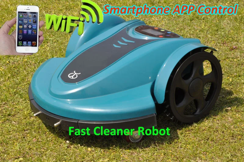  Free Shipping SmartPhone App Wifi Control Robot Grass Mower Machine With Lead-acid batteryrange fun