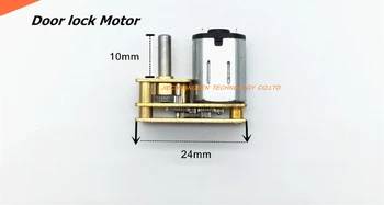 

10PCS N20 DC 3V--12V 10*24M Micro DC gear Motor with Metal GearBox,Flip-type gear special hotel door lock 6V 30RPM