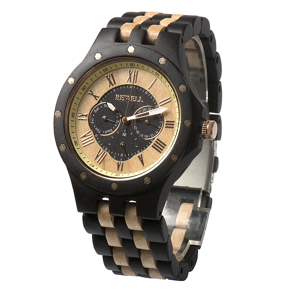 BEWELL WOODEN WATCH