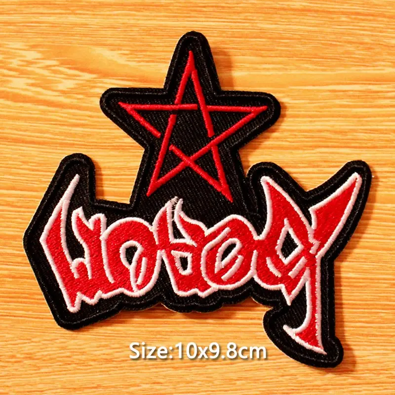 DIY Punk Skull Patch Embroidered Patches For Clothing Iron On Patches On Clothes Rock Hippie Patch Biker Badges Black Applique