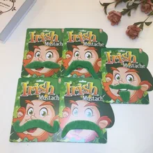 5 шт. зеленая борода самоклеющиеся поддельные усы костюм аксессуар для St вечерние принадлежности ирландский день Святого Патрика стиль аксессуары