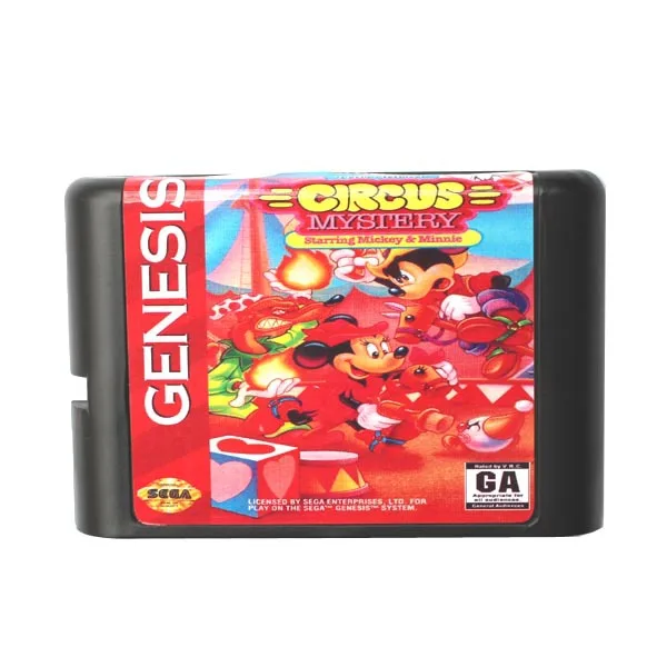 

Sega MD game card - The Great Circus Mystery NTSC-USA for 16 bit Sega MD game Cartridge Megadrive Genesis system