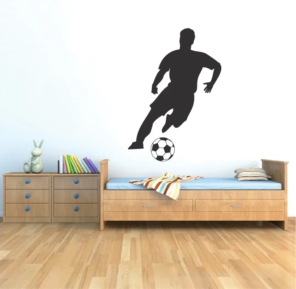  Soccer  Player  Wall Art Decal  Sticker for Kids Bedroom 