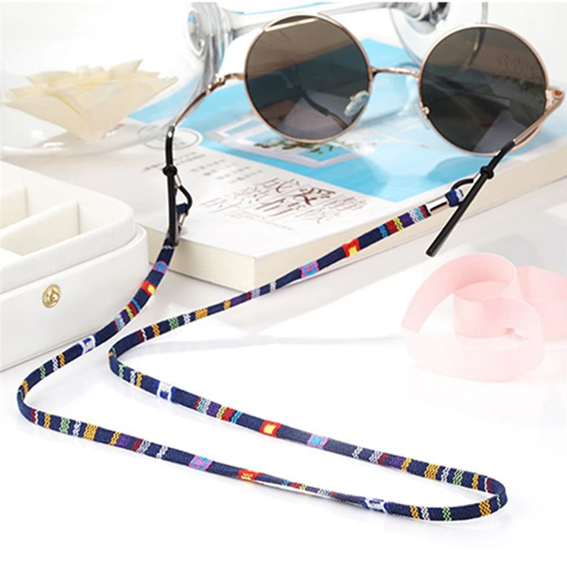 

Fashion Chic Colorful Eyeglass Chains Sunglasses Reading Cotton Beaded Glasses Lanyard Eyewears Cord Holder Neck Strap Rope