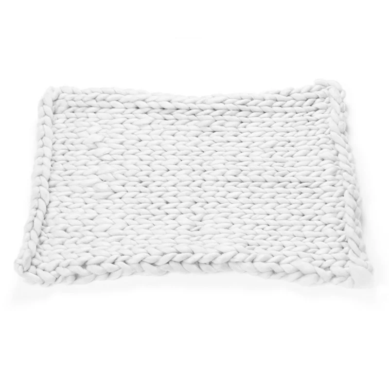 Новое вязаное крючком одеяло коврик для новорожденных Мячи одеяло реквизит для фото новорожденных реквизит для фотосессии аксессуары FJ88 - Цвет: Белый
