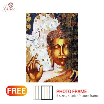 

DIY 5D Diamond Embroidery Religion Icons Crystal Round Diamond Painting Religious Buddha Cross Stitch Needlework With Frame