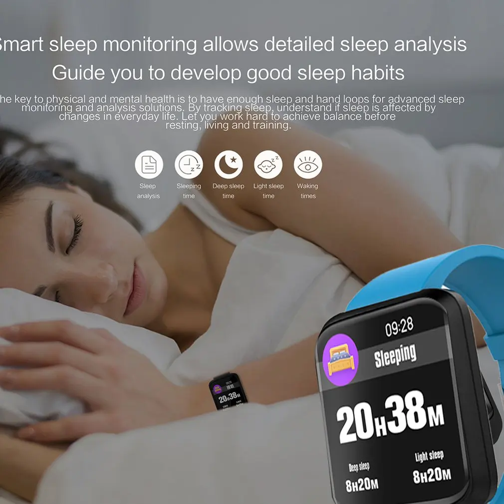 

1.3 Inch Large Color Screen Color Screen Exercise Step Heart Rate Blood Pressure Oxygen Monitoring SPORT 3 Smart Bracelet
