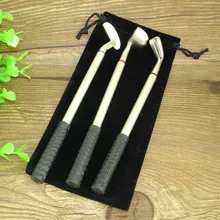 ACMECN 3 шт./лот набор ручек для гольфа мини настольная шариковая ручка с маленьким шариком для гольфа Подарочный набор с 3 цветами металлические модели клюшек для гольфа Шариковая ручка для письма