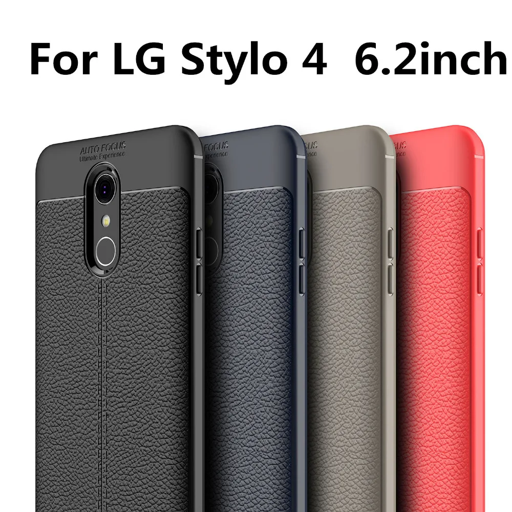 

Carbon Fiber Case For LG Stylo 4 / LG Q Stylus Case Soft Cover For LG Stylo 4 6.2 inch Phone Shell Cases Coque Fundas Etui Capa