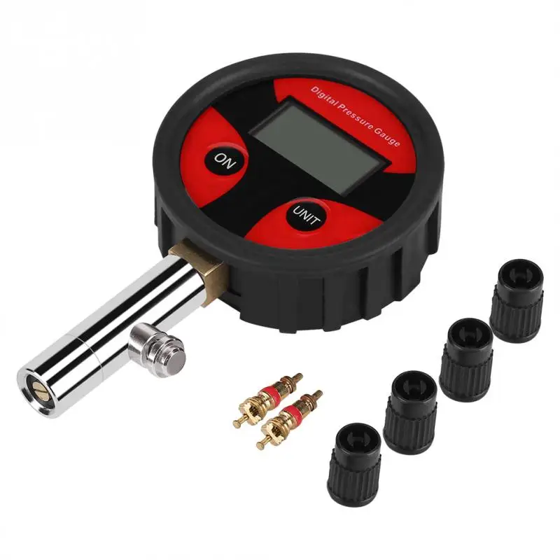 Digital Tire Pressure Gauge with Tyre Valve and Caps for Easy Testing