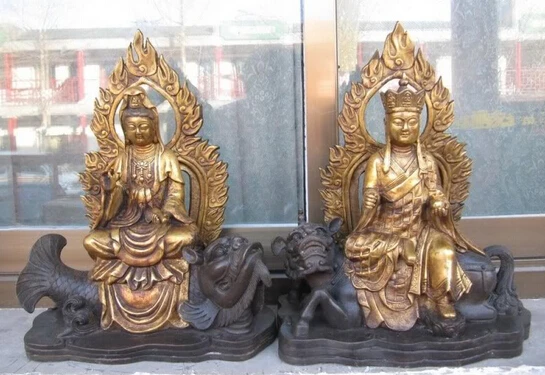 

huij 007410 Tibet Buddhism temple Bronze "Kshitigarbha" Bodhisattva Kwan-Yin Buddha Statue