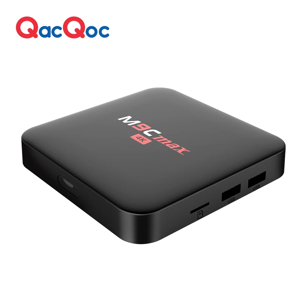Qacqoc M9C Max Android 6.0 ТВ Box Amlogic S905X/quad-core 64 бит/2 г/16 г EMMC/4 К H.265 HDMI 2.0 VP9 HDR видео декодер |