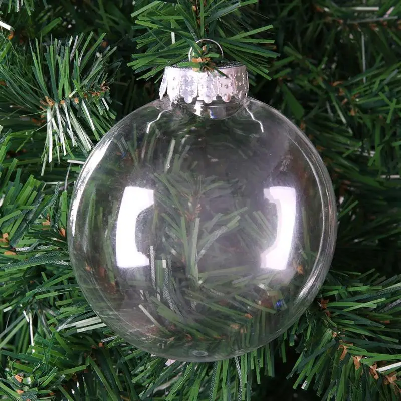 Рождественский шар VP, украшения на елку, прозрачный шар Tress, подвеска в виде капли, Декор, прозрачный плоский шар, подвеска, рождественские принадлежности
