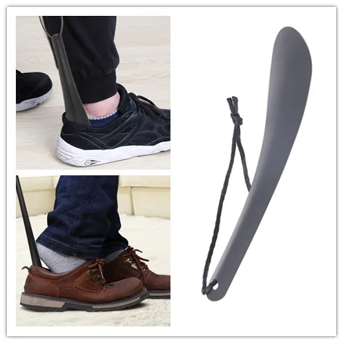 New 1PCS 19 Cm Black Alloy Shoe Horn Spoon Foot Care Tool High Quality Professional Shoehorn Flexible Sturdy Slip Lifter | Красота и