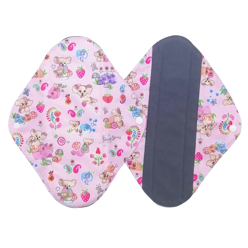 Reusable Cloth Sanitary Pad Waterproof PUL Bamboo Charcoal Women Health Care Pantyliner Maternity Cloth Menstruable Pad Washable