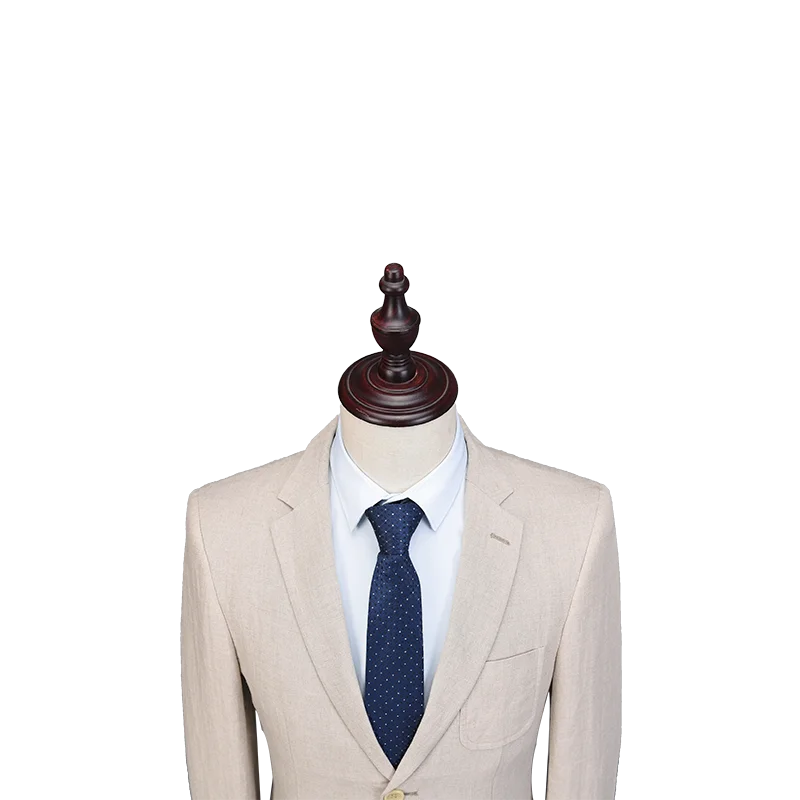 2018 New Brand Ivory Beige Linen Men Suit Set Slim Fit Style Summer Beach Wedding Blazer Prom Tuxedo Jacket+Pant 2 Piece Terno