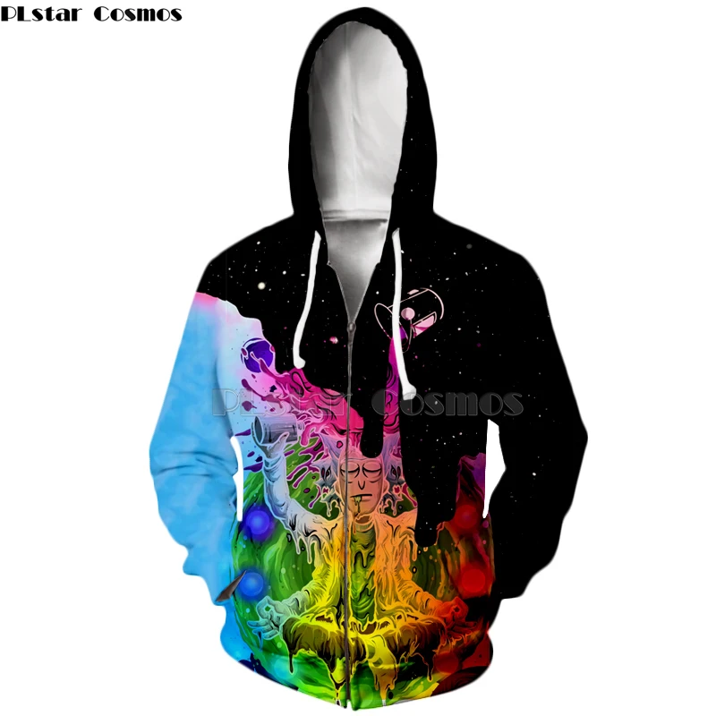 2019 New 3D Rick And Morty Hoodies Sweatshirt Men Women Funny Cartoon Print Hoodie Starry sky shirt  Harajuku Hip Hop Street-2