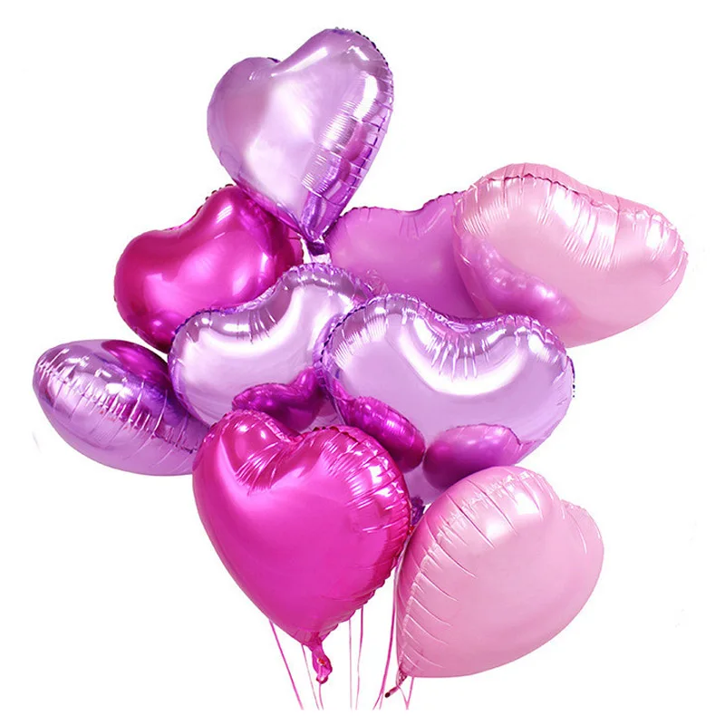 18" cœur étoile forme ronde CHAR D'hélium Ballons pour fête anniversaire parties