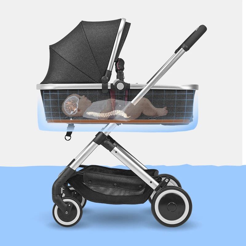  Bluechildhood High Quality Lightweight Stroller Baby Pushchair Portable Baby Stroller Pram for Newb