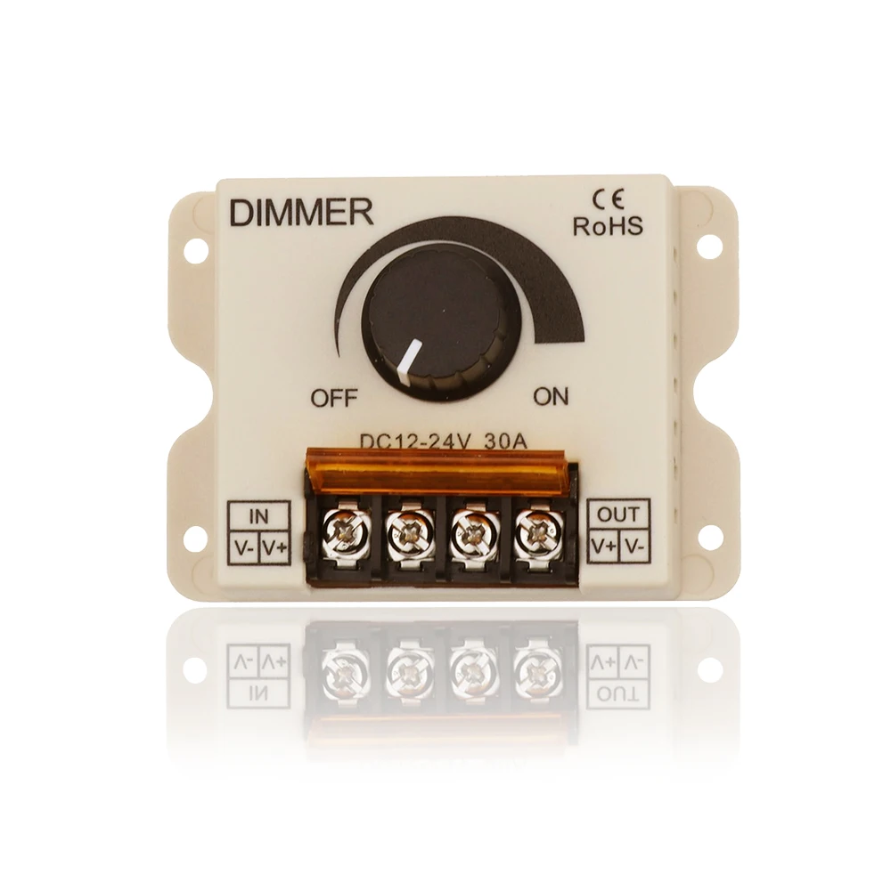 DC12V-24V светодиодный диммер Яркость Регулируемый 30A 360 Вт контроллер 12V 24V лампы один