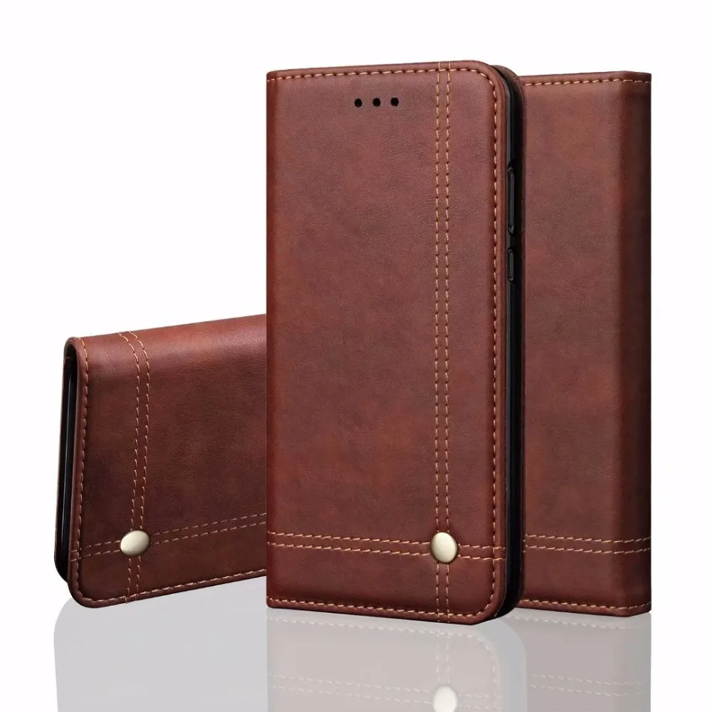 

Luxury High Quality Vintage Leather Flip Cover Wallet Case For Xiaomi Redmi 6A