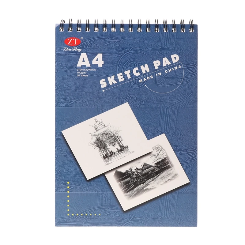 60 листов A4 Живопись Рисунок Бумага Sketch Book Pad Книги по искусству Sketchbook школа подарок