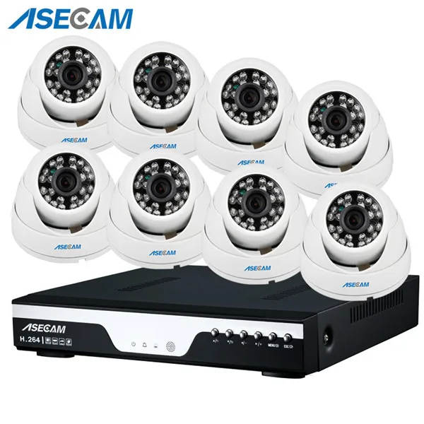 Новые HD 1080 P POE NVR CCTV Системы Белый Черный купол Indoor домашняя ip-камера безопасность Onvif наблюдения приложение PC P2P удаленного просмотра - Цвет: 8CH 1080P POE