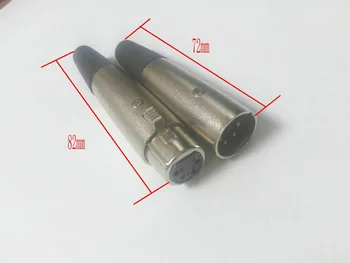 

10Set XLR 4pin Female Adapter + 4pin XLR Male plug Audio Microphone adapter