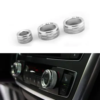 

BBQ@FUKA 3x Red/Silver Car-styling Air Condition Knob Ring Circle Trim Aluminium Fit For BMW 3 Series F30 F35 320 328 13-2015
