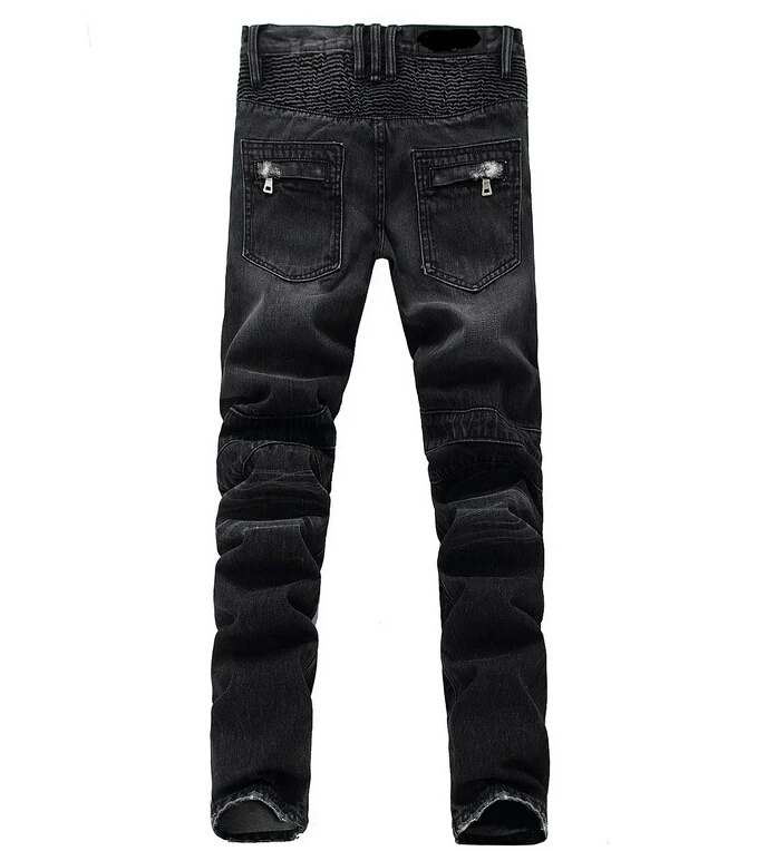 Большой размер 28~ 38 высокое качество мужчины свободного покроя тонкий черные джинсы брюки панк-рок певец ночного клуба певица ds танцы брюки костюм