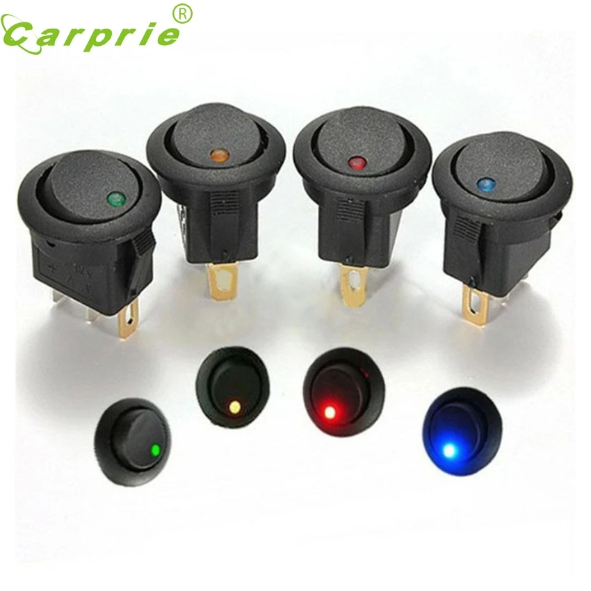 

CARPRIE Super drop ship 10pcs 16A 12V LED Dot Light Car Boat Round Rocker ON/OFF SPST Switch Mar 29