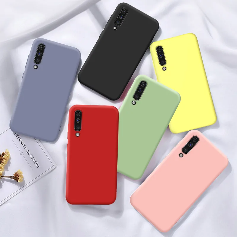 Жидкий силиконовый чехол для Samsung Galaxy M40 A70 A60 A50 A40 A30 A20 Мягкий ТПУ S10e S10 Plus чехлы на 50