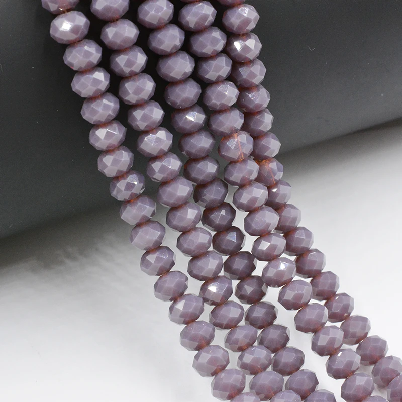 

3*4mm Non-hyaline purple Czech Glass Faceted Beads Crystal Quartz Beads Set Materials for Crafts Wholesale Prices