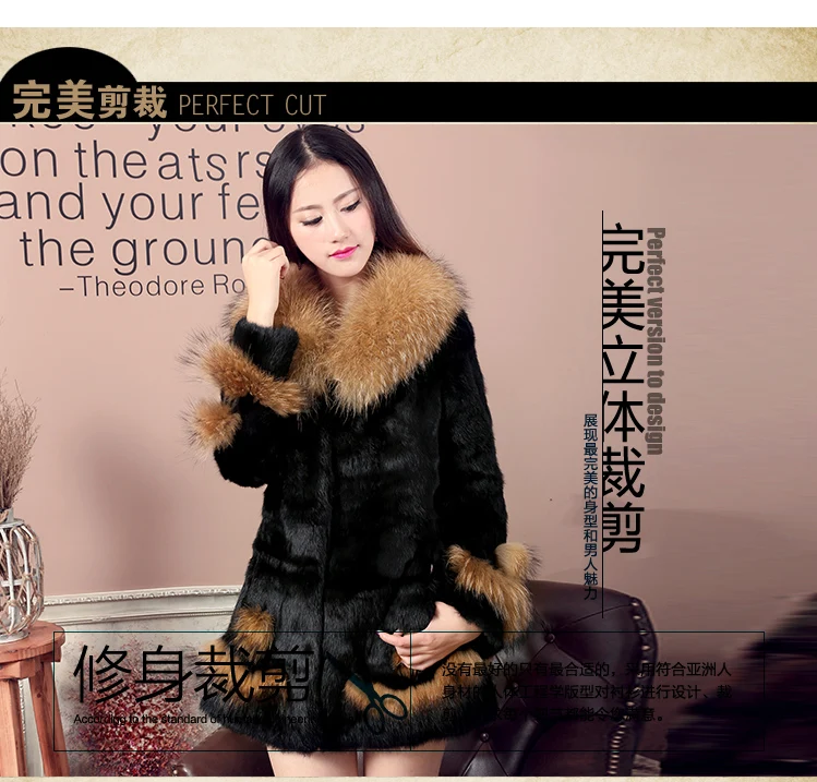 Women Raccoon Hair Fur Coat Long Winter Rabbit Fur Jacket Plus Size 6XL Thick Elegant Ladies Fur Jackets Winter Jacket Coats AS019 (9)