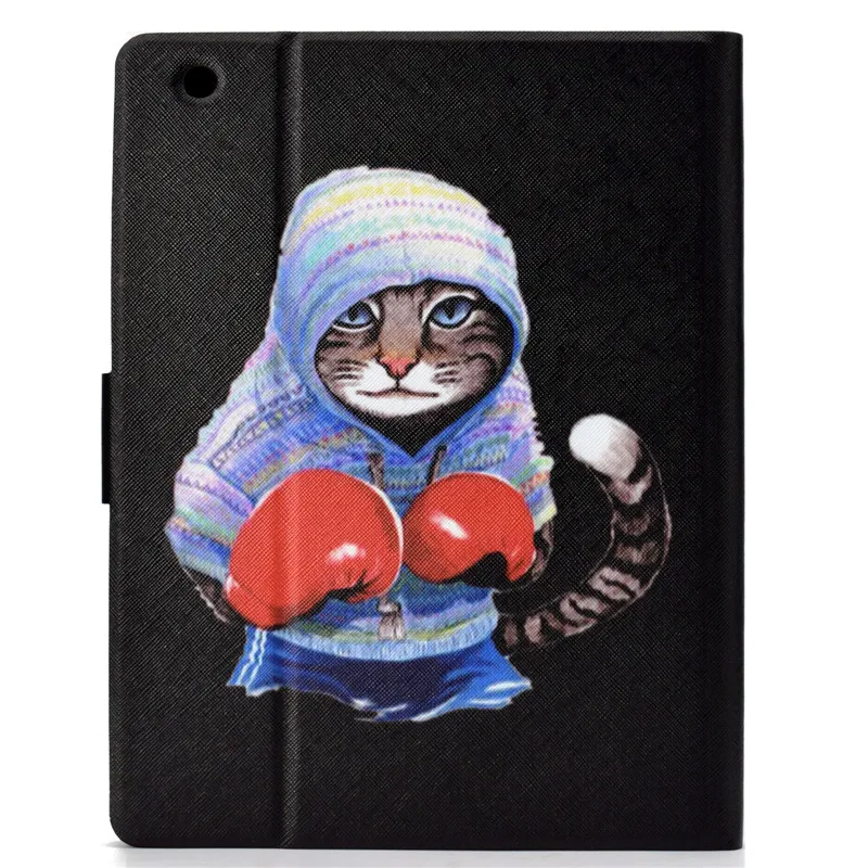 Wekays For Coque Apple Ipad 4 3 2 Cartoon Cat Leather Fundas Case For IPad2 IPad3 IPad4 Tablet Cover Case For IPad 2 3 4 Shell