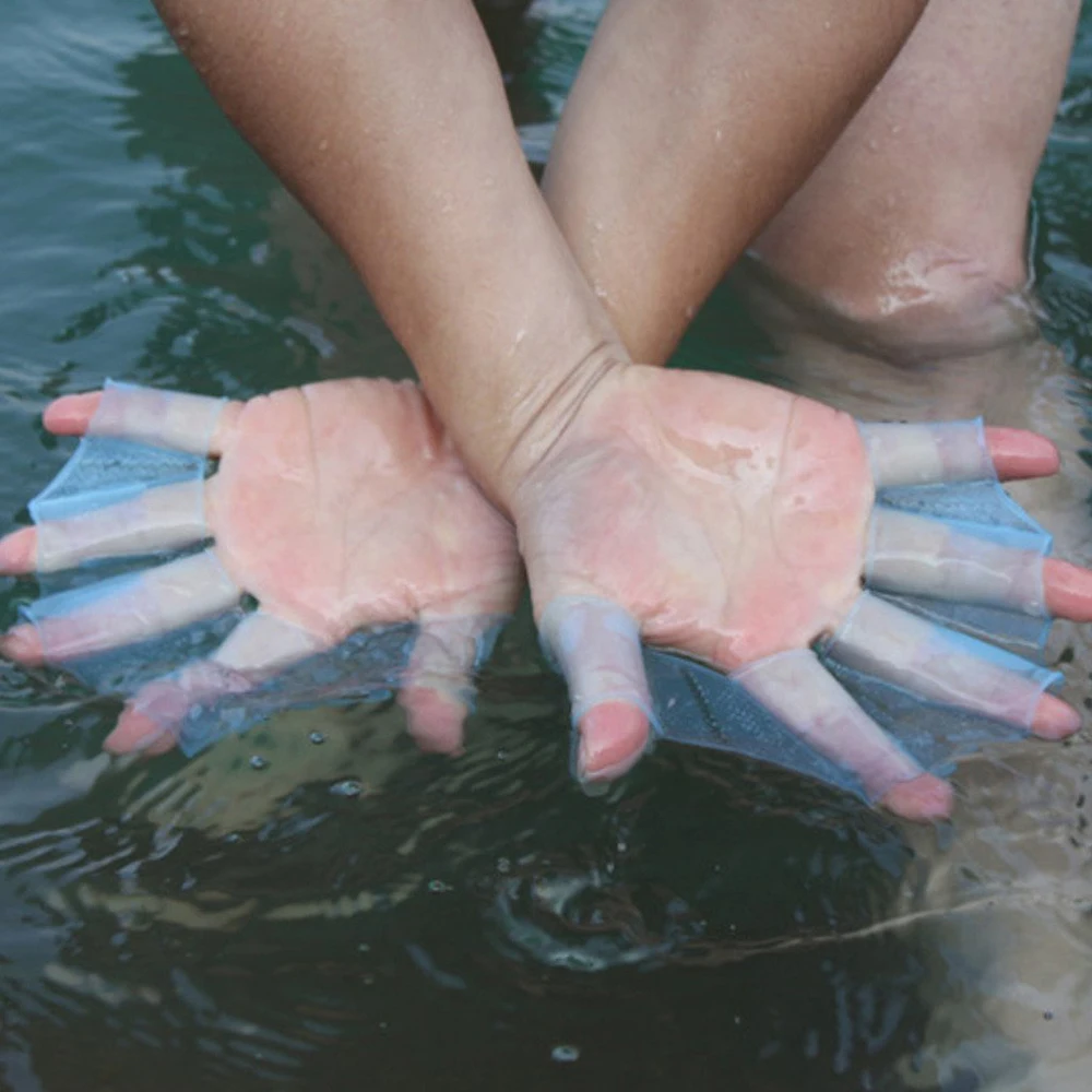 1 пара Высокое качество унисекс лягушка Тип силиконовые пояса для плавания Ласты пальмовые пальчиковые перепонки перчатки весло водные виды спорта