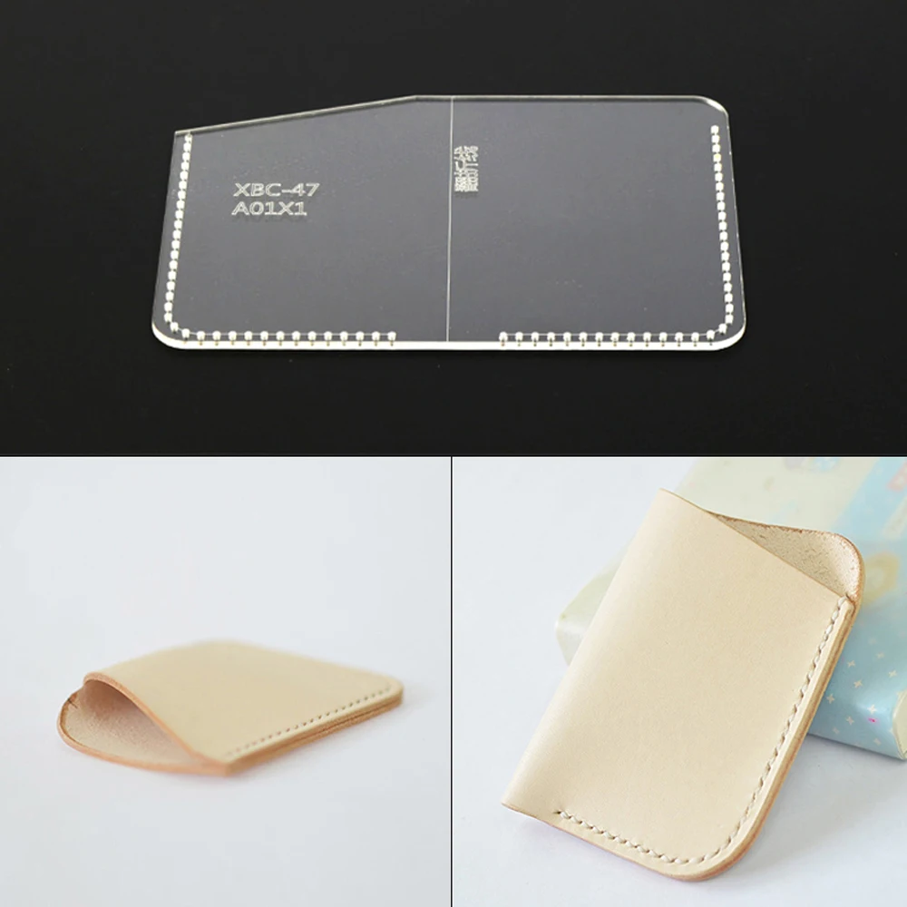 

Plexiglass Acrylic Template Card Pack Coin Purse DIY Handmade Leather Wallet Template