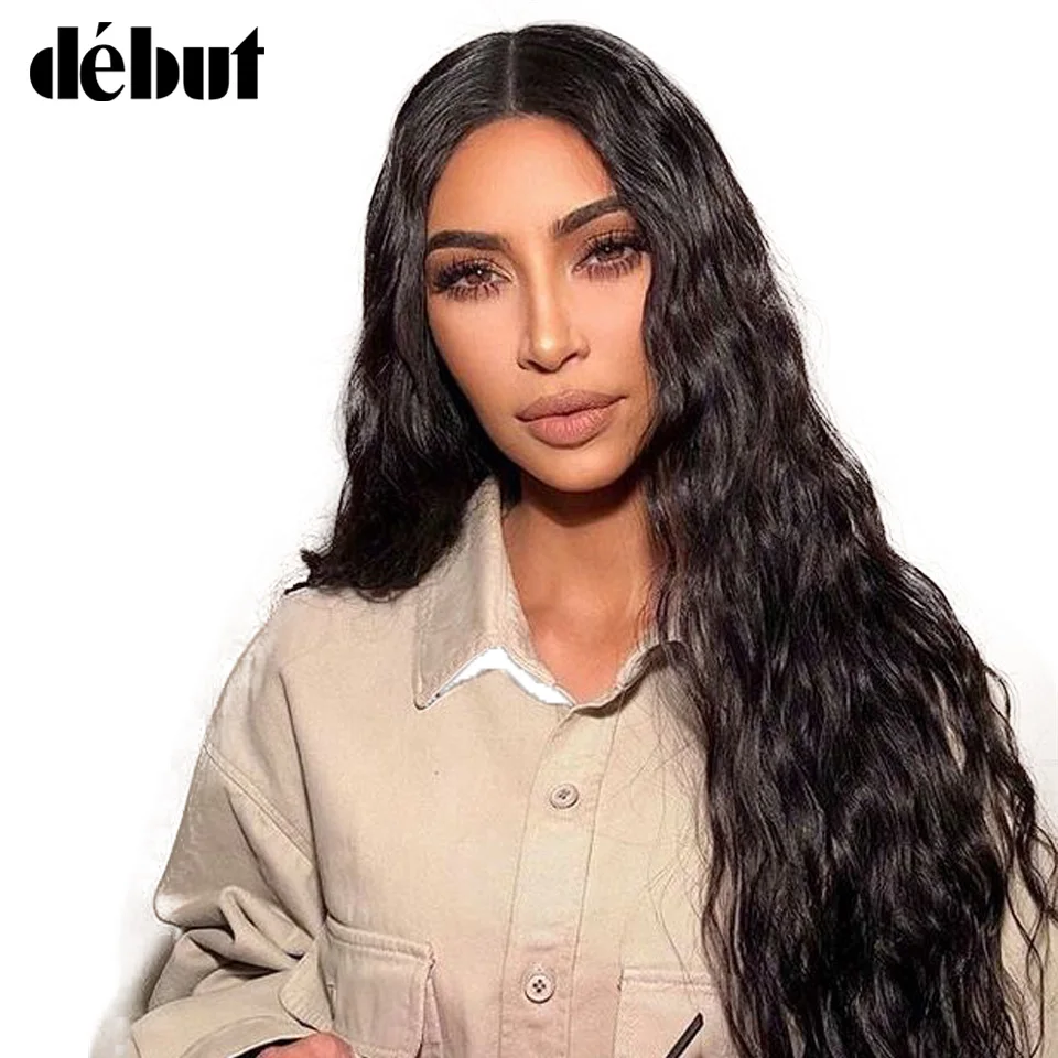 

Debut Human Hair Wigs For Black Women Brazilian Body Wave Remy Lace Front Wigs Human Hair 26 Long inch Wavy Wigs Free Shipping