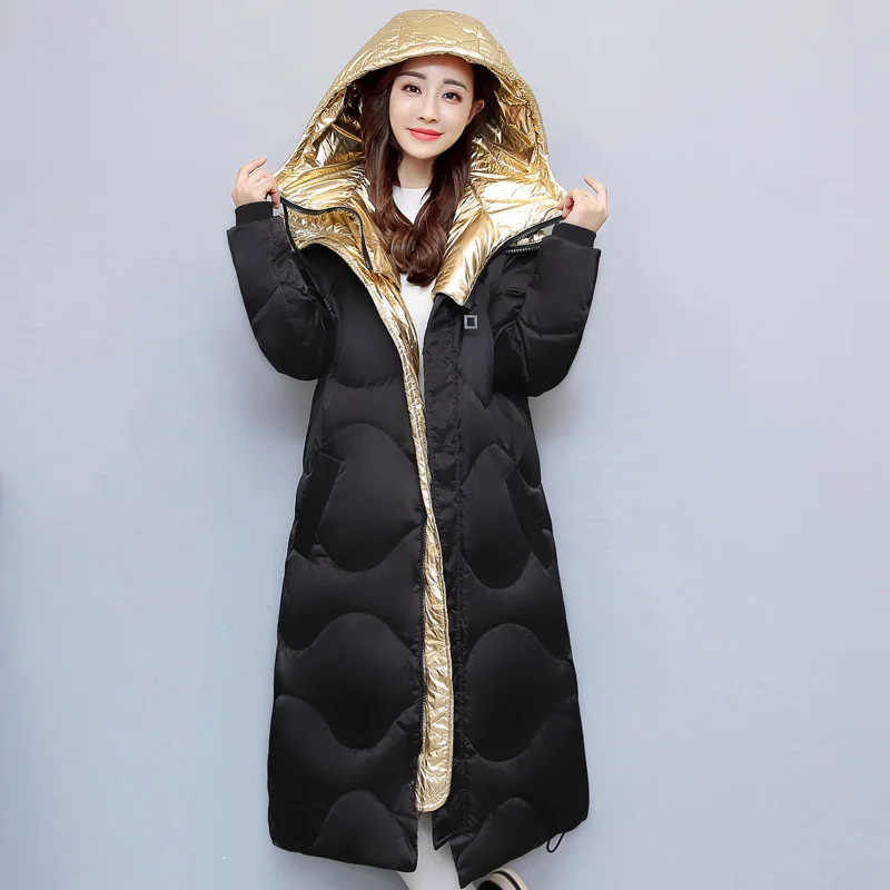 2018 Capuchon Nouvelle Vente H784 Épais Parkas Manteau Veste Longue D'hiver Silver Chaud Femelle Femmes Chaude Mode gold À rr8wp