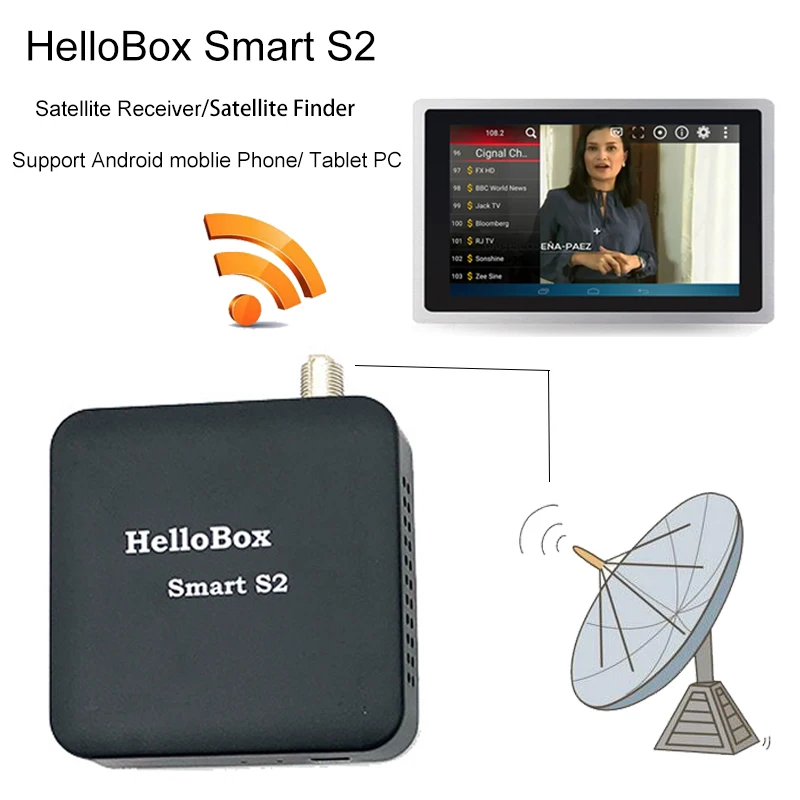 Hellobox Smart S2 Satellite Finder Satellite Receiver TV Play On Mobile Phone/Tablet TV Receiver DVBPlayer DVBFINDER Receptor