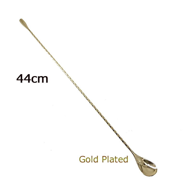 44cm 304 Stainless Steel Teardrop Frosted Bar Spoon Drink Mixing Spoons Bartender Tools Cocktail Spoon Stirrer