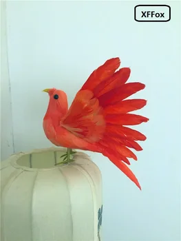 

cute simulation red bird model foam&furs lifelike wings bird doll gift about 20cm xf0578
