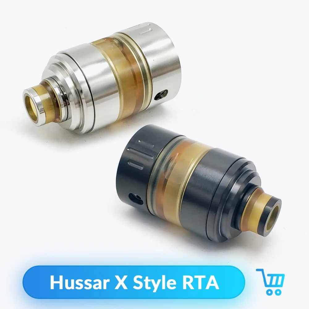 Атомайзер Volcanee Coppervape Hussar X RTA 22 мм с емкостью 2 мл Ultem Pei трубка для электронных