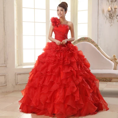 Suosikki/поступление; вечернее платье; бальное платье на одно плечо; гофрированные стразы; вечернее платье; платья для выпускного; vestido de festa Longo; - Цвет: Красный